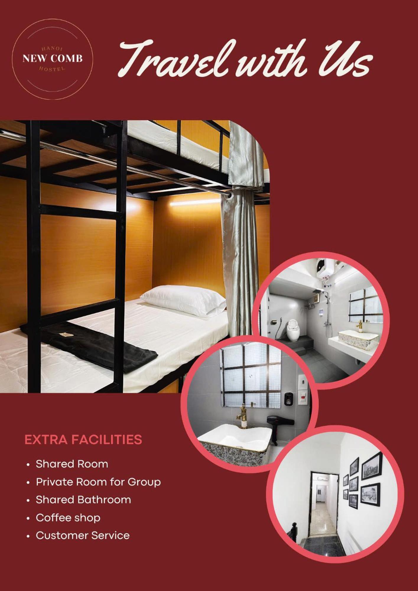 Hanoi New Comb Hostel エクステリア 写真