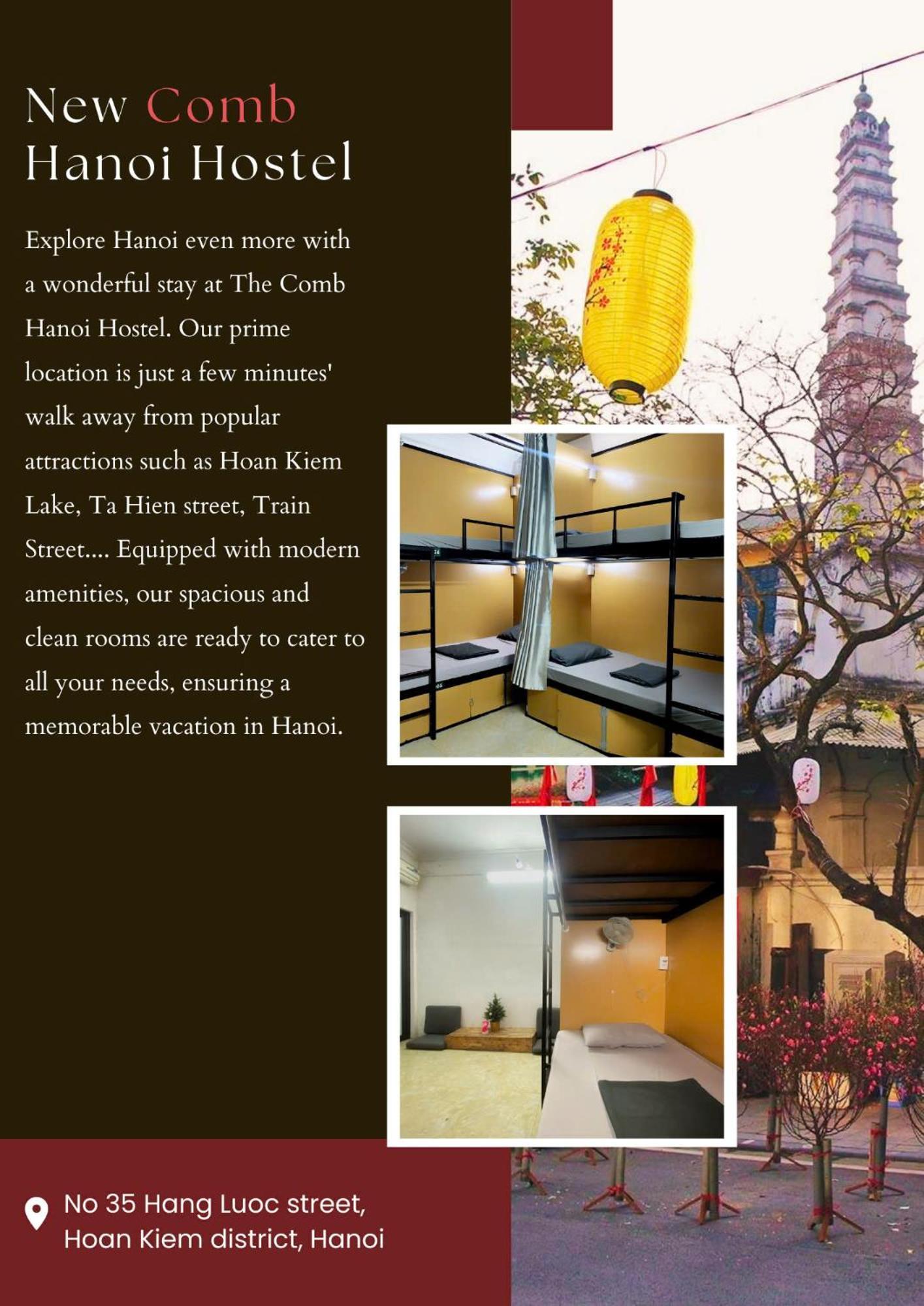 Hanoi New Comb Hostel エクステリア 写真